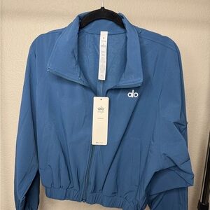 ALO Yoga Steel Blue Bomber Jacket